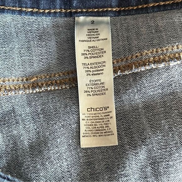 Chico’s Perfect Stretch Girlfriend Slim Leg Ankle Jeans - Picture 5 of 7